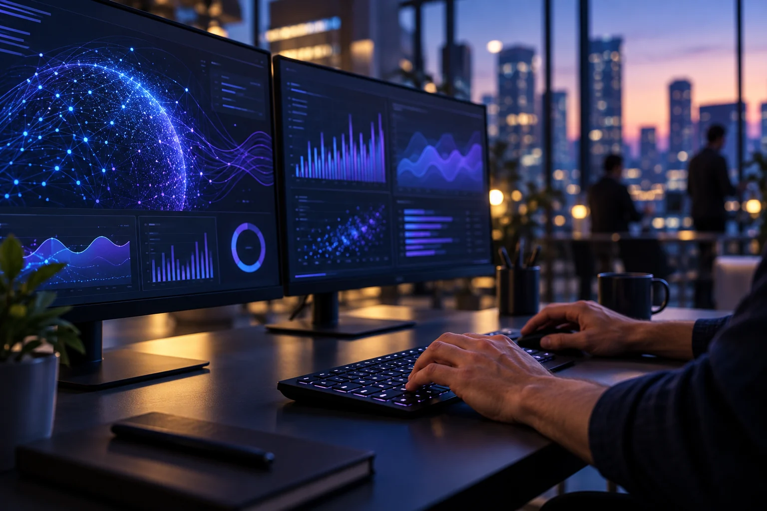 Token Factory — illustrative technology and business scene
